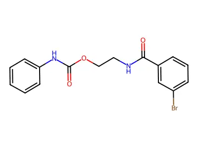 2-[(3-bromobenzoyl)amino]ethyl N-phenylcarbamate structure