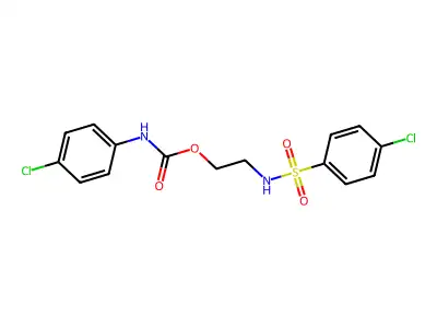 2-{[(4-chlorophenyl)sulfonyl]amino}ethyl N-(4-chlorophenyl)carbamate structure