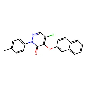 5-chloro-2-(4-methylphenyl)-4-(2-naphthyloxy)-3(2H)-pyridazinone structure