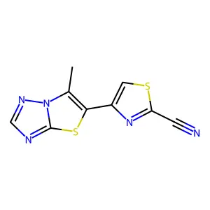 4-(6-Methyl[1,3]thiazolo[3,2-b][1,2,4]triazol-5-yl)-1,3-thiazole-2-carbonitrile structure