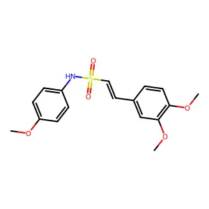 2-(3,4-dimethoxyphenyl)-N-(4-methoxyphenyl)ethenesulfonamide structure