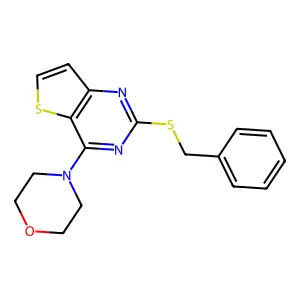 2-(Benzylsulfanyl)-4-morpholinothieno[3,2-d]pyrimidine structure