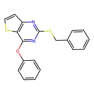 2-(Benzylsulfanyl)-4-phenoxythieno[3,2-d]pyrimidine structure