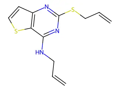 N-allyl-2-(allylsulfanyl)thieno[3,2-d]pyrimidin-4-amine structure
