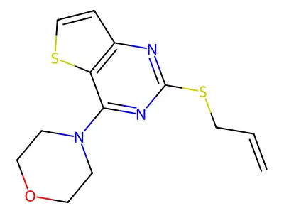 2-(Allylsulfanyl)-4-morpholinothieno[3,2-d]pyrimidine structure