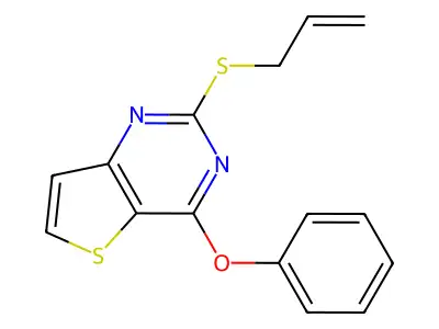 2-(Allylsulfanyl)-4-phenoxythieno[3,2-d]pyrimidine structure