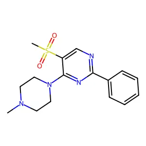 4-(4-Methylpiperazino)-5-(methylsulfonyl)-2-phenylpyrimidine structure