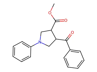 Methyl 4-benzoyl-1-phenyl-3-pyrrolidinecarboxylate structure