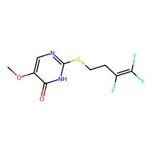5-Methoxy-2-[(3,4,4-trifluoro-3-butenyl)sulfanyl]-4-pyrimidinol structure