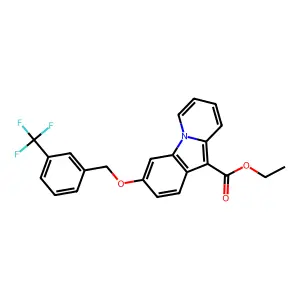 Ethyl 3-{[3-(trifluoromethyl)benzyl]oxy}pyrido[1,2-a]indole-10-carboxylate structure