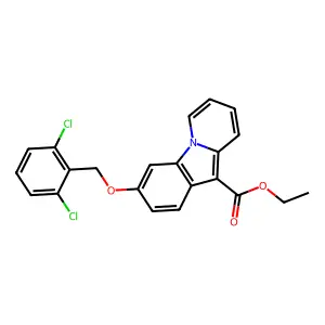 Ethyl 3-[(2,6-dichlorophenyl)methoxy]pyrido[1,2-a]indole-10-carboxylate structure