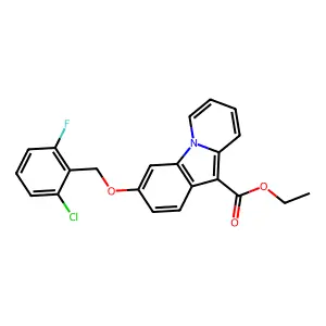 Ethyl 3-[(2-chloro-6-fluorobenzyl)oxy]pyrido[1,2-a]indole-10-carboxylate structure