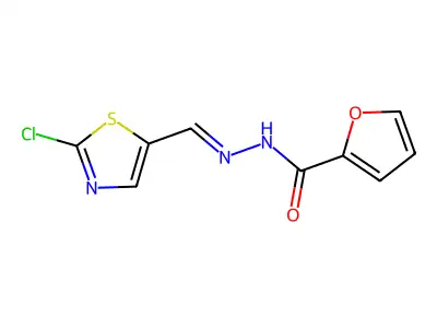 N'-[(2-chloro-1,3-thiazol-5-yl)methylidene]furan-2-carbohydrazide structure