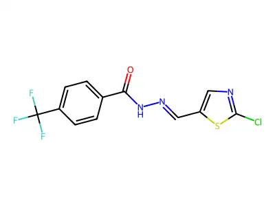 N'-[(E)-(2-chloro-1,3-thiazol-5-yl)methylidene]-4-(trifluoromethyl)benzenecarbohydrazide structure