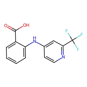 2-[[2-(Trifluoromethyl)-4-pyridinyl]amino]benzoic acid structure