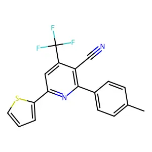 2-(4-Methylphenyl)-6-(2-thienyl)-4-(trifluoromethyl)nicotinonitrile structure