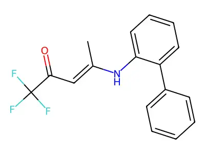 1,1,1-Trifluoro-4-(2-phenylanilino)pent-3-en-2-one structure