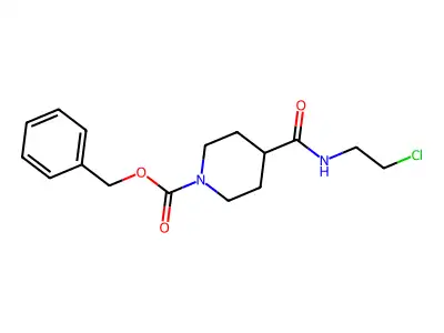 Benzyl 4-(2-chloroethylcarbamoyl)piperidine-1-carboxylate structure