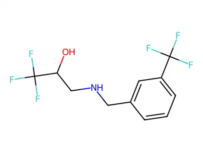 1,1,1-Trifluoro-3-((3-(trifluoromethyl)benzyl)amino)propan-2-ol structure
