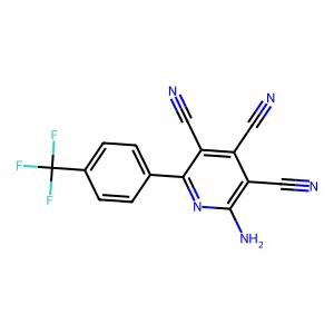 2-Amino-6-[4-(trifluoromethyl)phenyl]-3,4,5-pyridinetricarbonitrile structure