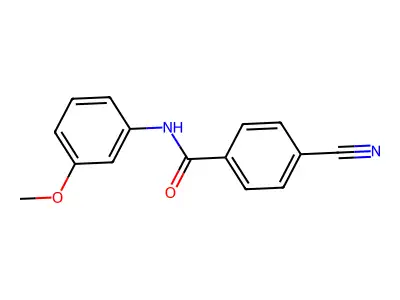 4-cyano-N-(3-methoxyphenyl)benzamide structure