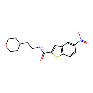 N-(2-morpholinoethyl)-5-nitro-1-benzothiophene-2-carboxamide structure