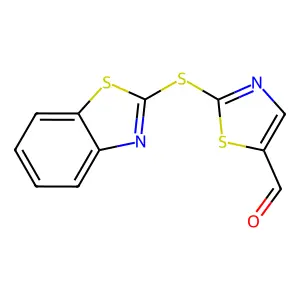 2-(1,3-Benzothiazol-2-ylsulfanyl)-1,3-thiazole-5-carbaldehyde structure