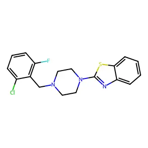 2-[4-(2-Chloro-6-fluorobenzyl)piperazino]-1,3-benzothiazole structure