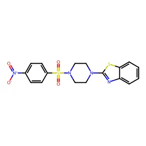 2-{4-[(4-Nitrophenyl)sulfonyl]piperazino}-1,3-benzothiazole structure