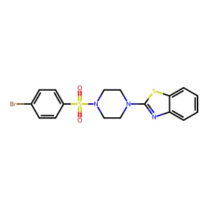 2-[4-(4-Bromophenyl)sulfonylpiperazin-1-yl]-1,3-benzothiazole structure