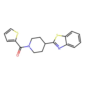 2-[1-(Thiophene-2-carbonyl)piperidin-4-yl]-1,3-benzothiazole structure