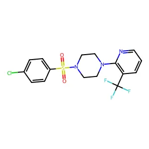 1-[(4-Chlorophenyl)sulfonyl]-4-[3-(trifluoromethyl)-2-pyridinyl]piperazine structure