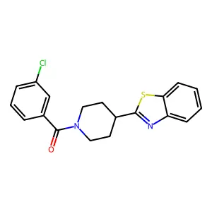2-[1-(3-Chlorobenzoyl)piperidin-4-yl]-1,3-benzothiazole structure