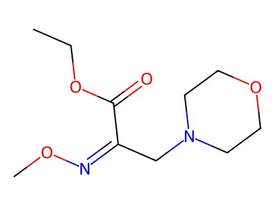 Ethyl 2-(methoxyimino)-3-(morpholin-4-yl)propanoate structure