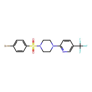 1-(4-Bromophenyl)sulfonyl-4-[5-(trifluoromethyl)pyridin-2-yl]piperazine structure