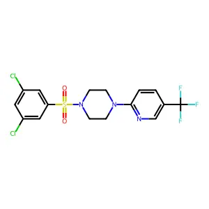 1-(3,5-Dichlorophenyl)sulfonyl-4-[5-(trifluoromethyl)pyridin-2-yl]piperazine structure