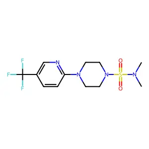 N,N-dimethyl-4-[5-(trifluoromethyl)pyridin-2-yl]piperazine-1-sulfonamide structure