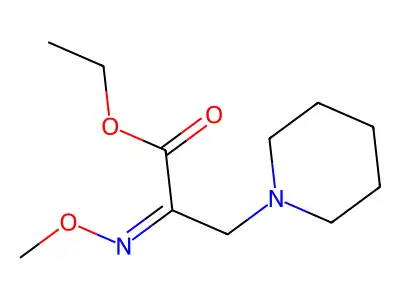 Ethyl 2-methoxyimino-3-piperidin-1-ylpropanoate structure