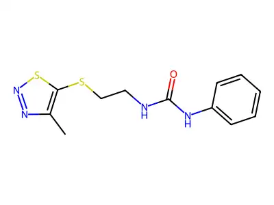 N-{2-[(4-methyl-1,2,3-thiadiazol-5-yl)sulfanyl]ethyl}-N'-phenylurea structure