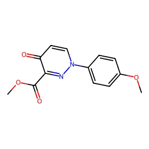 Methyl 1-(4-methoxyphenyl)-4-oxo-1,4-dihydro-3-pyridazinecarboxylate structure