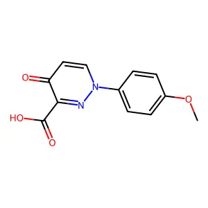 1-(4-Methoxyphenyl)-4-oxo-1,4-dihydropyridazine-3-carboxylic acid structure