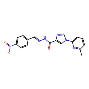 1-(6-methyl-2-pyridinyl)-N'-[(Z)-(4-nitrophenyl)methylidene]-1H-imidazole-4-carbohydrazide structure