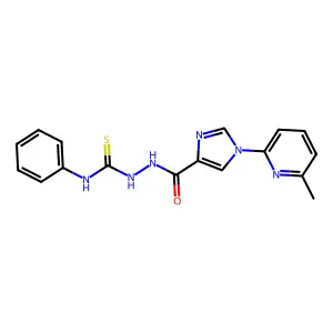 1-[[[1-(6-Methyl-2-pyridinyl)-4-imidazolyl]-oxomethyl]amino]-3-phenylthiourea structure
