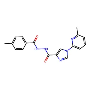 N'-(4-methylbenzoyl)-1-(6-methylpyridin-2-yl)imidazole-4-carbohydrazide structure