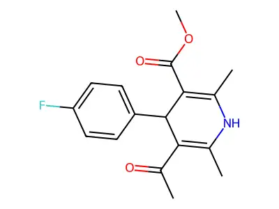 Methyl 5-acetyl-4-(4-fluorophenyl)-2,6-dimethyl-1,4-dihydropyridine-3-carboxylate structure