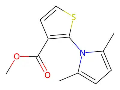 methyl 2-(2,5-dimethyl-1H-pyrrol-1-yl)-3-thiophenecarboxylate structure