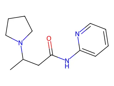N-(2-pyridinyl)-3-(1-pyrrolidinyl)butanamide structure