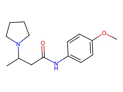 N-(4-methoxyphenyl)-3-(1-pyrrolidinyl)butanamide structure