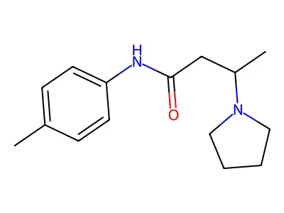 N-(4-methylphenyl)-3-(1-pyrrolidinyl)butanamide structure
