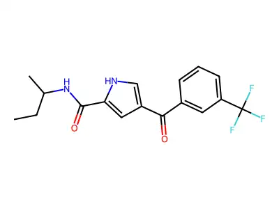 N-(sec-butyl)-4-[3-(trifluoromethyl)benzoyl]-1H-pyrrole-2-carboxamide structure